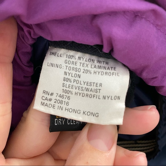 Lowe alpine ski snow coat jacket purple blue gray vintage size XL - Picture 6 of 9